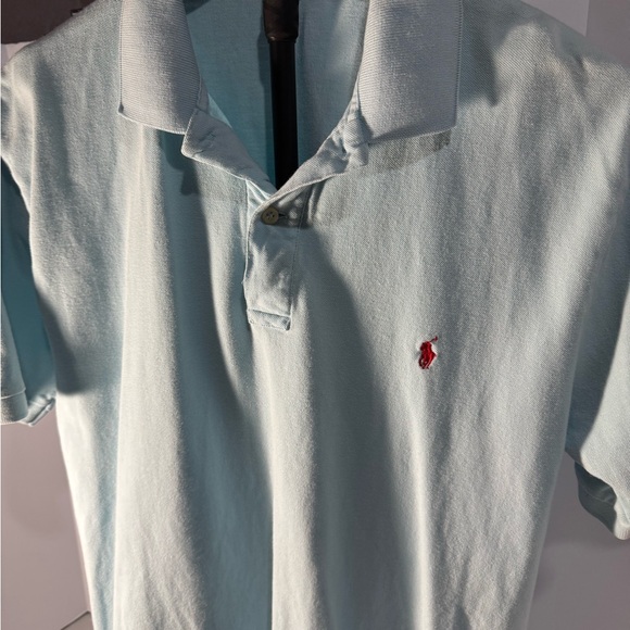 Men’s Light Blue Ralph Lauren Polo Shirt Size Large - Picture 6 of 11